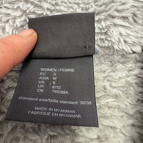 Jack Wolfskin Pine Leaf Jacket Fleece Soft Sherpa Grey Women’s Small Full Zip - Picture 4 of 9